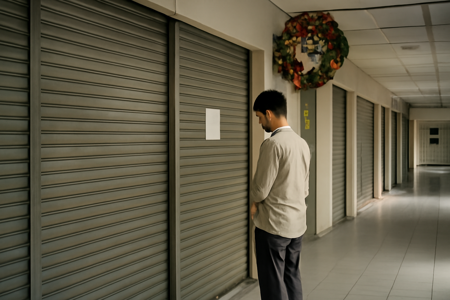 Suasana kantor layanan publik daerah yang tutup sementara saat libur akhir tahun